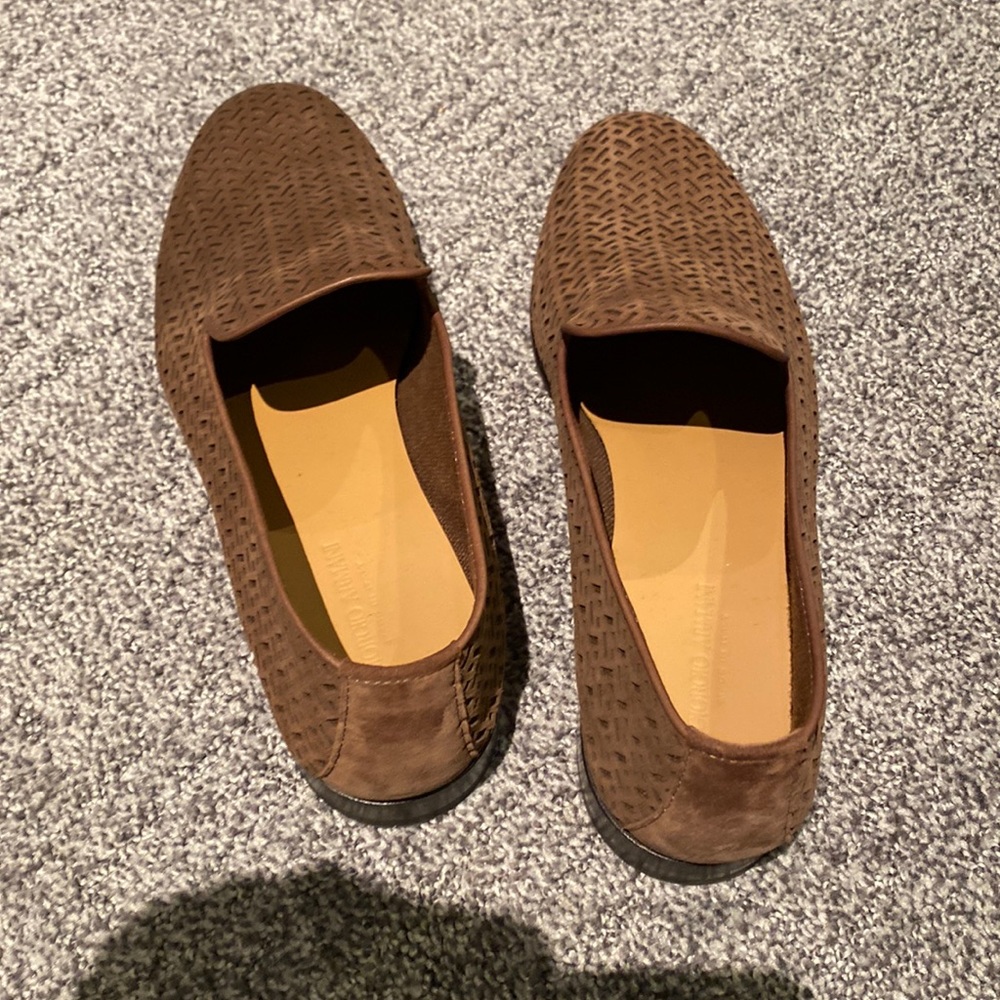 Armani brown suede men’s loafers